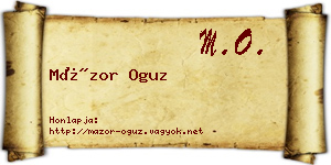 Mázor Oguz névjegykártya